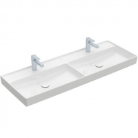 Раковина Villeroy & Boch Collaro 4A34D1R1 130*47 двойная, белый альпин CeramicPlus