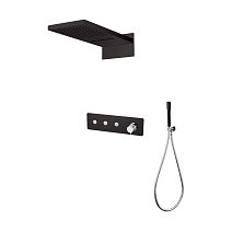 Душевой комплект Boheme Fusion 130-BCR для душа, черный/хром