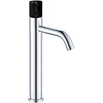 Смеситель Boheme Stick 122-CR-MR-B для раковины, ручка Mramor Black, хром/черный мрамор