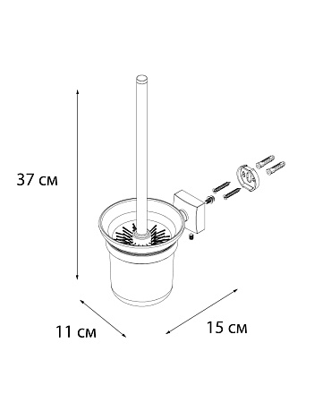 Ершик Fixsen Kvadro FX-61313 хром