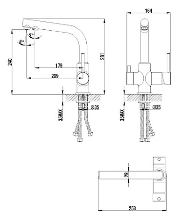Смеситель Lemark Comfort LM3061C для кухонной мойки