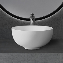 Раковина накладная ABBER Stein AS2617 белый матовый