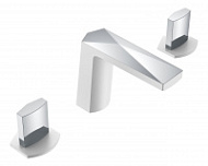 Смеситель Boheme Venturo 150-WCR-ICE для раковины, ручка Ice, белый/хром