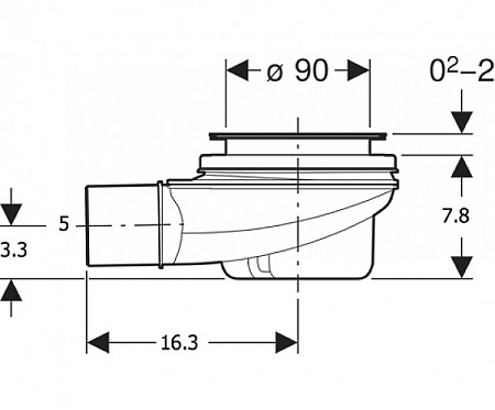 Сифон Geberit 150.550.00.1 для поддона