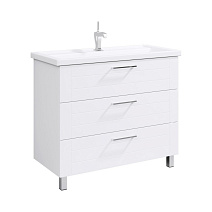 Тумба с раковиной Aqwella Манчестер MAN01103 100 напольная, белый