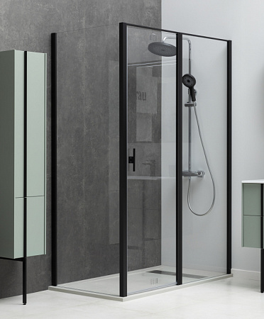 Душевой уголок Allen Brau Priority 3.31009.BBA + 3.31018.BBA 120x90 черный браш