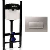 Система инсталляции с кнопкой смыва Valsir KIT P1 CrM VS0853202 хром матовый