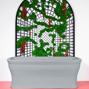 Ванна из искусственного камня ArtCeram Civitas CIW001 34;00 180x85 grigio