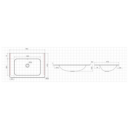 Мебельная раковина Vincea VCB-2VP800W белый