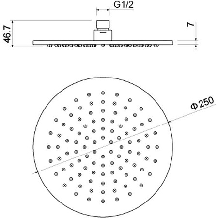 Верхний душ Aquatek AQ2077MB черный матовый