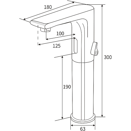 Смеситель электронный beWash Photocell BWAM0BH8038 для раковины, хром