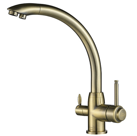 Смеситель Zorg Steel Hammer SH 699 BRONZE для кухонной мойки, бронза