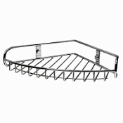 Полка WasserKRAFT K-1211 металлическая, угловая, хром