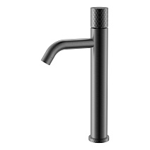 Смеситель Boheme Stick 122-GM для раковины, ручка Diamond, оружейная сталь