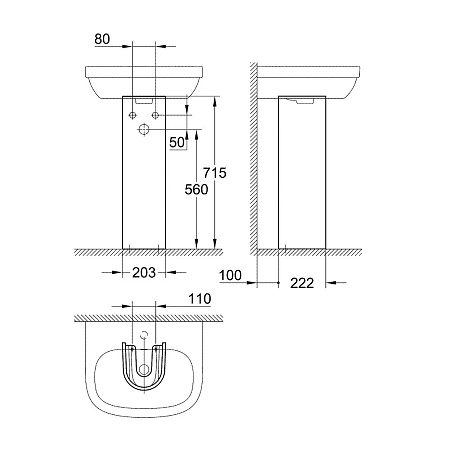 Пьедестал для раковины Grohe Euro 39202000