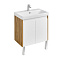 Тумба под раковину Aquaton Сканди 1A278901SDZ90 70 с дверками, белый/дуб рустикальный
