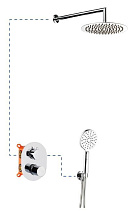 Душевой комплект AQG Tube 19TUBER21102 хром