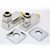 Комплект уголков Grota 1/2" - 3/4" с накидной гайкой, хром