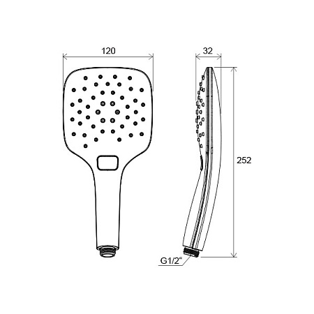 Душевая лейка Ravak 958.20 X07P569 черный