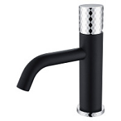 Смеситель Boheme Stick 121-BCR для раковины, ручка Diamond, черный/хром