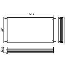 Встраиваемая монтажная рама Emco Asis prestige 9897 000 22 121х66 для зеркального шкафа