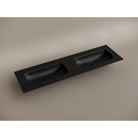 Раковина накладная Ceramica Nova Grace CN7023MBwx 161x45,7x13,7 без отв. под смес., черный матовый
