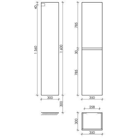 Шкаф-пенал Sancos Urban PUR35W белый