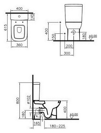 Унитаз-компакт VitrA S20 9800B003-7204