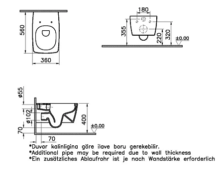 Комплект VitrA Metropole 9820B003-7201 4 в 1 