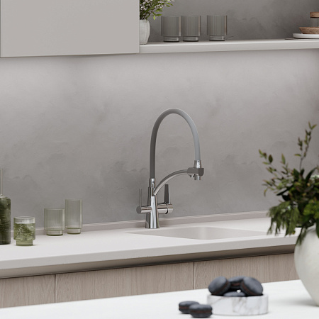 Смеситель для кухонной мойки Sancos Eri SC4001CH хром/серый