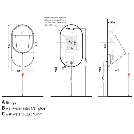 Писсуар Cielo Era-Eco EROR AN arenaria