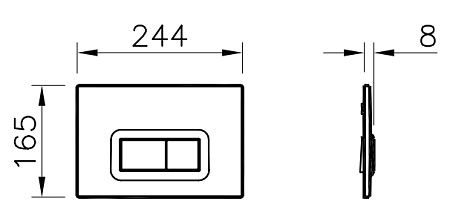Комплект VitrA Normus 9773B003-7200 кнопка хром