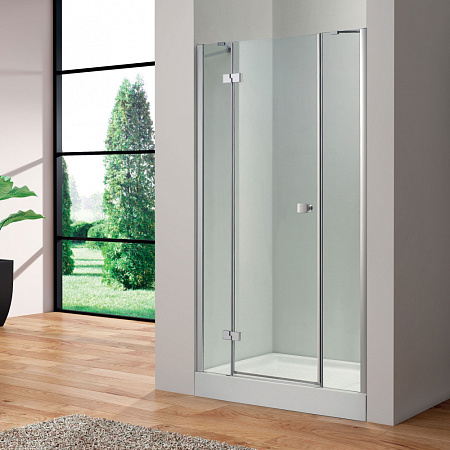 Душевая дверь в нишу Cezares Crystal CRYSTAL-B-13-80+60/60-C-Cr-L 195 L прозрачное стекло