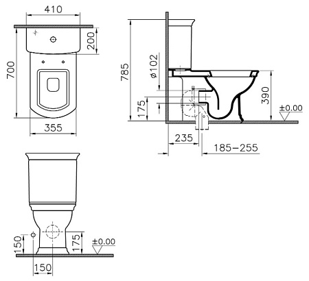 Унитаз-компакт VitrA Serenada 9722B003-1162