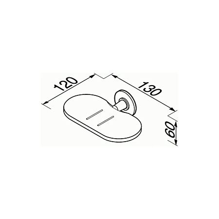 Мыльница Geesa Standard Hotel 5158 хром