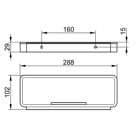 Полка Keuco Plan 14959010038 хром/светло-серый