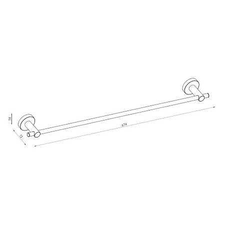 Полотенцедержатель Damixa Scandi Pro HASP346400 67 хром