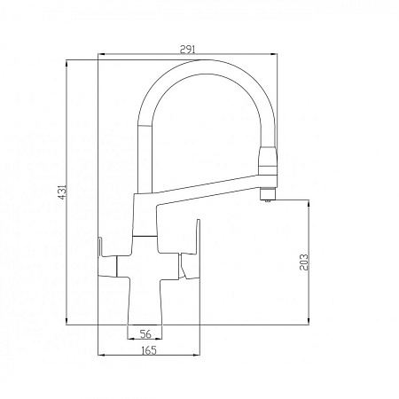 Смеситель Zorg Steel Hammer SH 818-6 BLACK CR для кухонной мойки, черный/хром