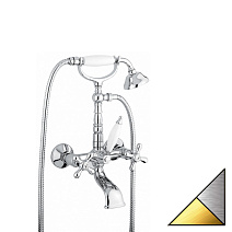Смеситель Emmevi Deco Old 12611CO для ванны с душем, хром/золото Смеситель Emmevi Deco Old 12611CO для ванны с душем, хром/золото