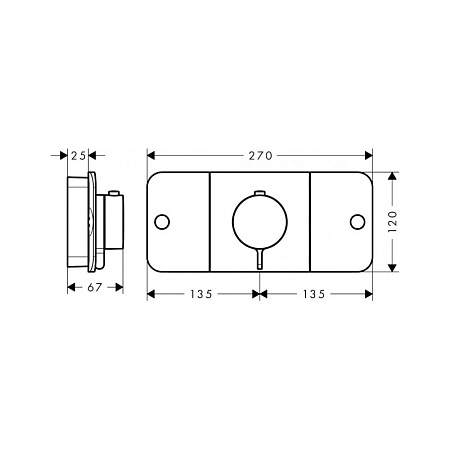 Термостат Axor One 45712140 для душа, шлифованная бронза