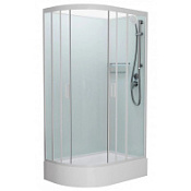 Душевая кабина Frank F412/1R М White 120x80 без крыши, стекло матовое, белый