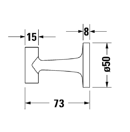 Крючок Duravit Starck T 0099291000 хром