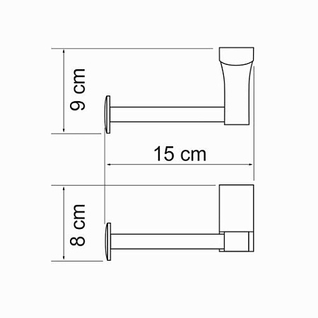 Держатель туалетной бумаги  WasserKRAFT Leine K-5096 хром