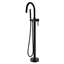 Смеситель Boheme Uno 469-B для ванны с душем, напольный, черный