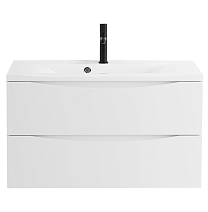 Тумба с раковиной BelBagno Marino MARINO-900-2C-SO-BO-P + BB900/450-LV-MR-PR 90 bianco opaco