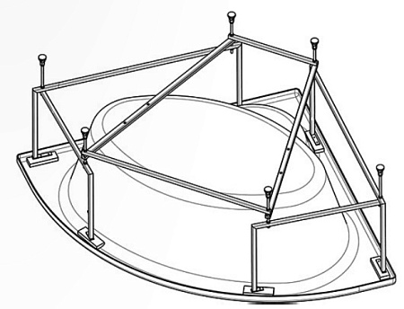 Каркас для ванны Jika Maggiore 2967530000001 150х150