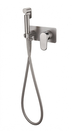 Гигиенический душ со смесителем Boheme Spectre 457-NB для биде, никель брашированный
