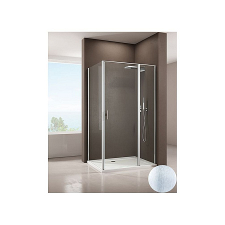 Душевой уголок Allen Brau Priority 3.31011.BA + 3.31017.BA 140x90 серебро браш