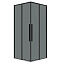 Душевой уголок Grossman Galaxy 300.K33.01.8080.21.10 78-79x78-79x195 тонированное/черный матовый