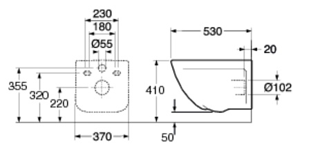 Унитаз подвесной Gustavsberg Artic 4330 черный